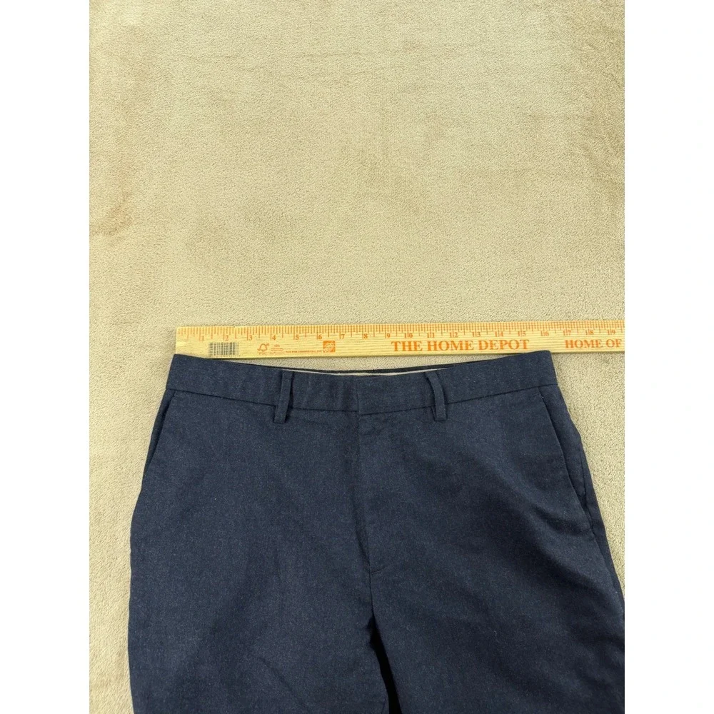 Banana‎ Republic Flannel 120s Vitale Barberis Men 31x30 Blue Wool Tapered EUC